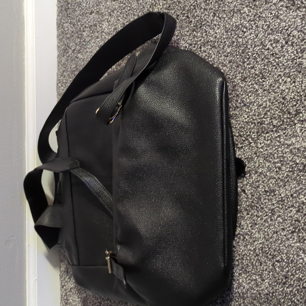 Black Leather Backpack - Picture 5 of 6